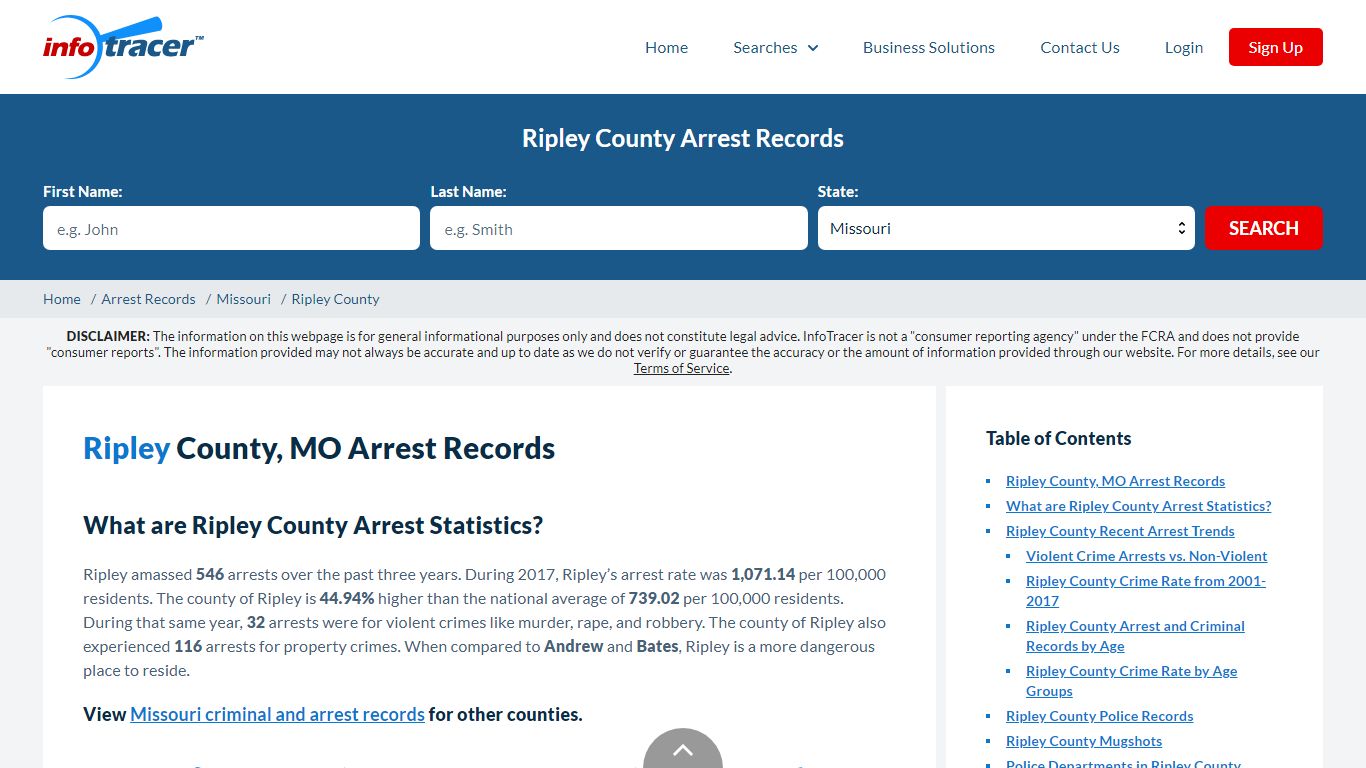 Ripley County, MO Arrests, Mugshots & Jail Records - InfoTracer